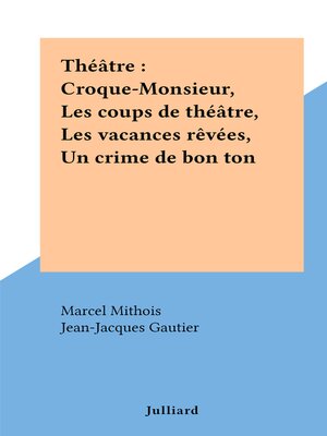 cover image of Théâtre
